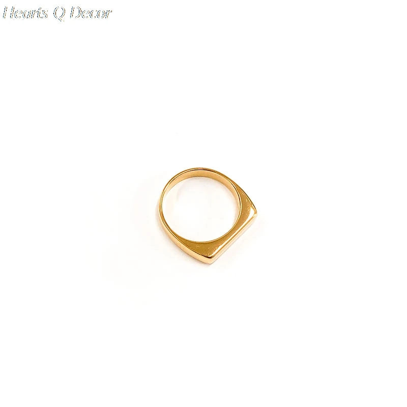 Amazing Titanium Band Stackable Statement Rings Women Stainless Steel Jewlery Punk Party Designer Club Cocktail Party Ins