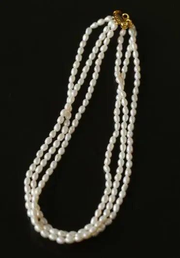Brass Natural Baroque Pearl Layered Chain Choker Necklace Women Jewelry Punk Designer Runway Rare Gown Boho Japan Korean