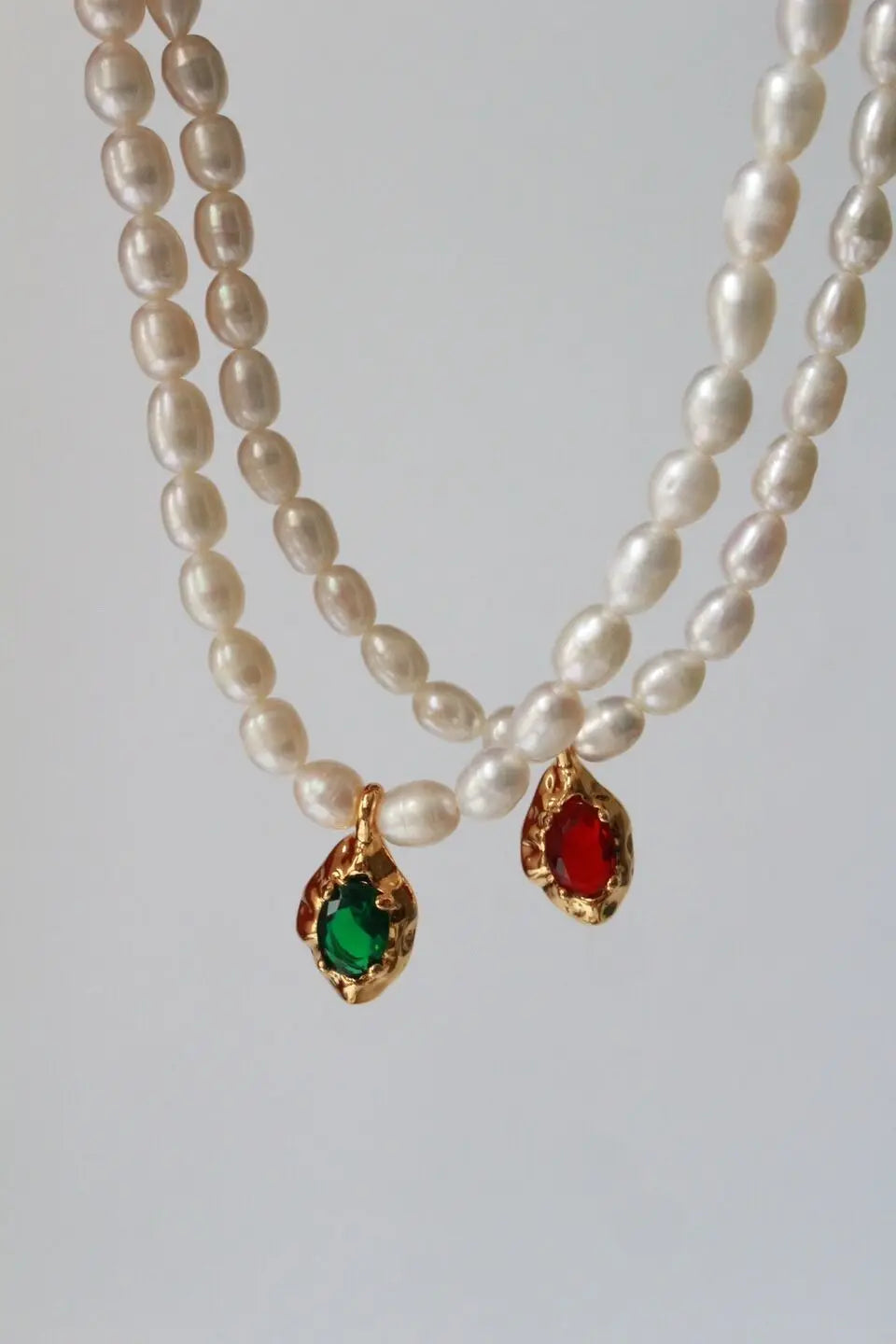 Colorful Crystal Beads Real Freshwater Pearl Choker Necklaces Punk Hiphop Designer Runway Rare Simply Gown Boho Top Japan Korean