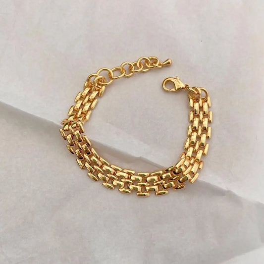Brass With 18K Gold Pave Chunky Statement Neckalce  Japan Korean Style Party Designer T Show Runway Gown Jewelry Rare INS