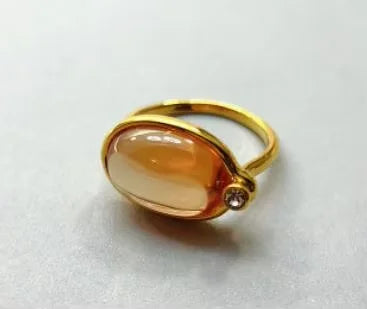 Brass With 18 K Gold Colorful Rhinestone Crystal Ring Women Jewlery Designer T Show Club Cocktail Party Rare Japan Korean