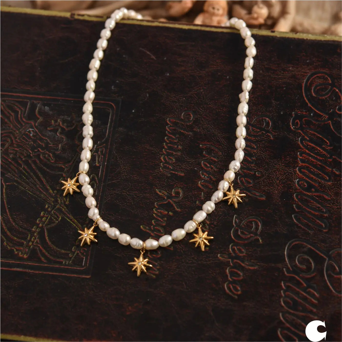 Brass With 18K Freshwater Pearl Natural Beads Necklace Women Jewelry Punk Designer Runway Rare Gown Boho Japan Korean