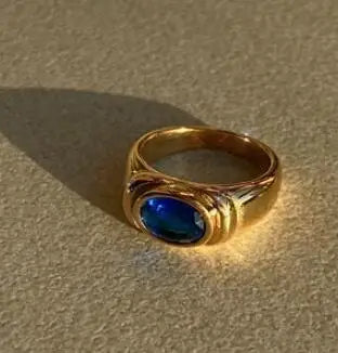 Titanium Colorful Crystal Solid Ring Women Stainess Steel Jewelry Designer T Show Club Cocktail Party Rare Japan Korean