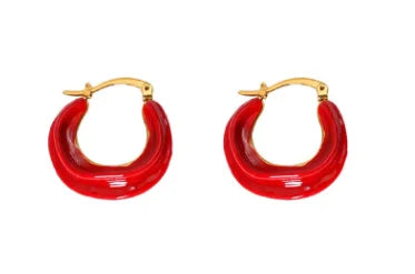7 Colors Geo Twist Statement Stud Earrings Women Jewelry Punk Party Gown Brincos T Show Runway Rare Korean Japan Style INS