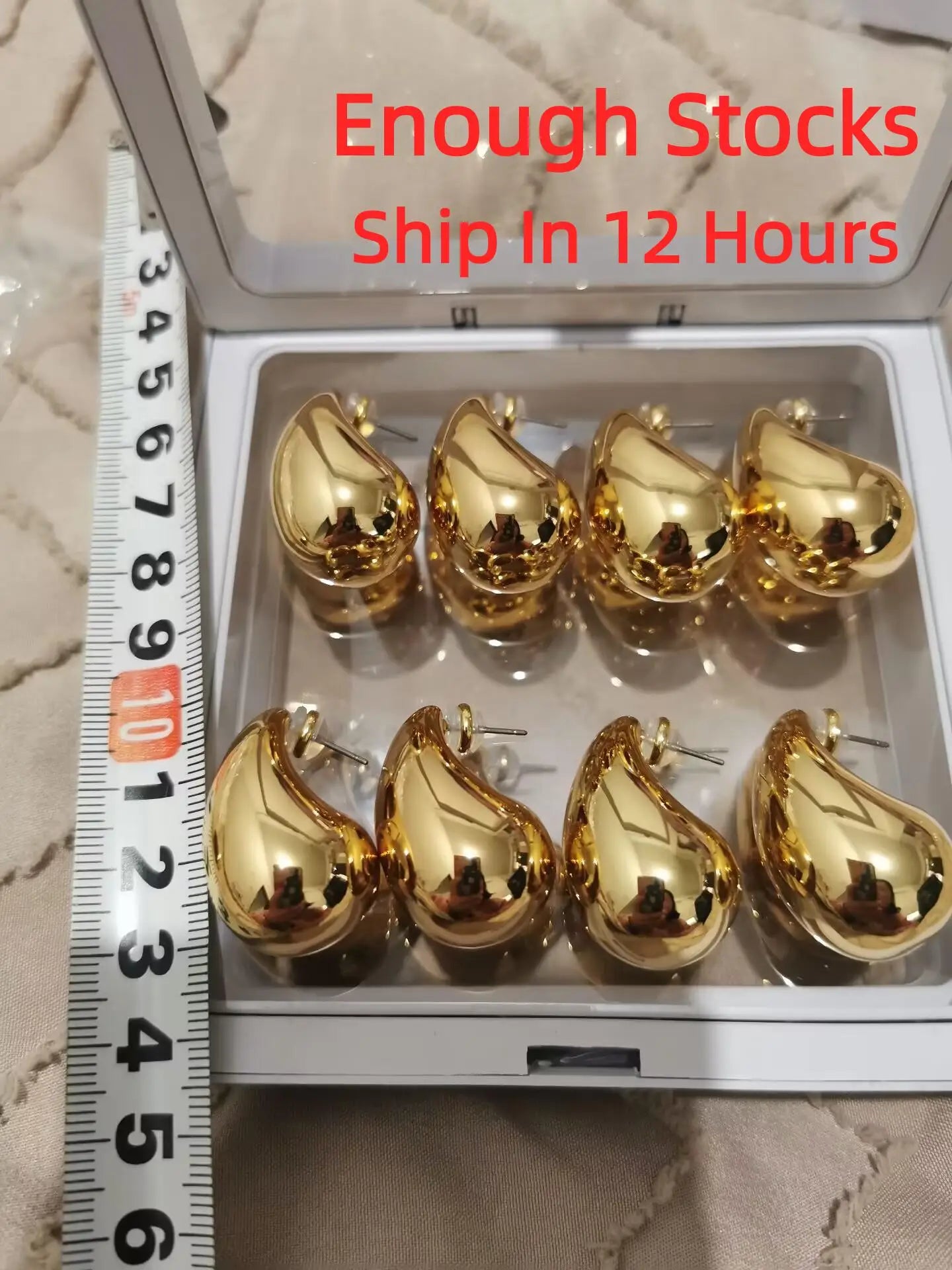 Brass Water Drop Half Empty Stud Earrings Women Jewelry Punk Party T Show Gown Runway Trendy  Korean Japan Israel  Style INS