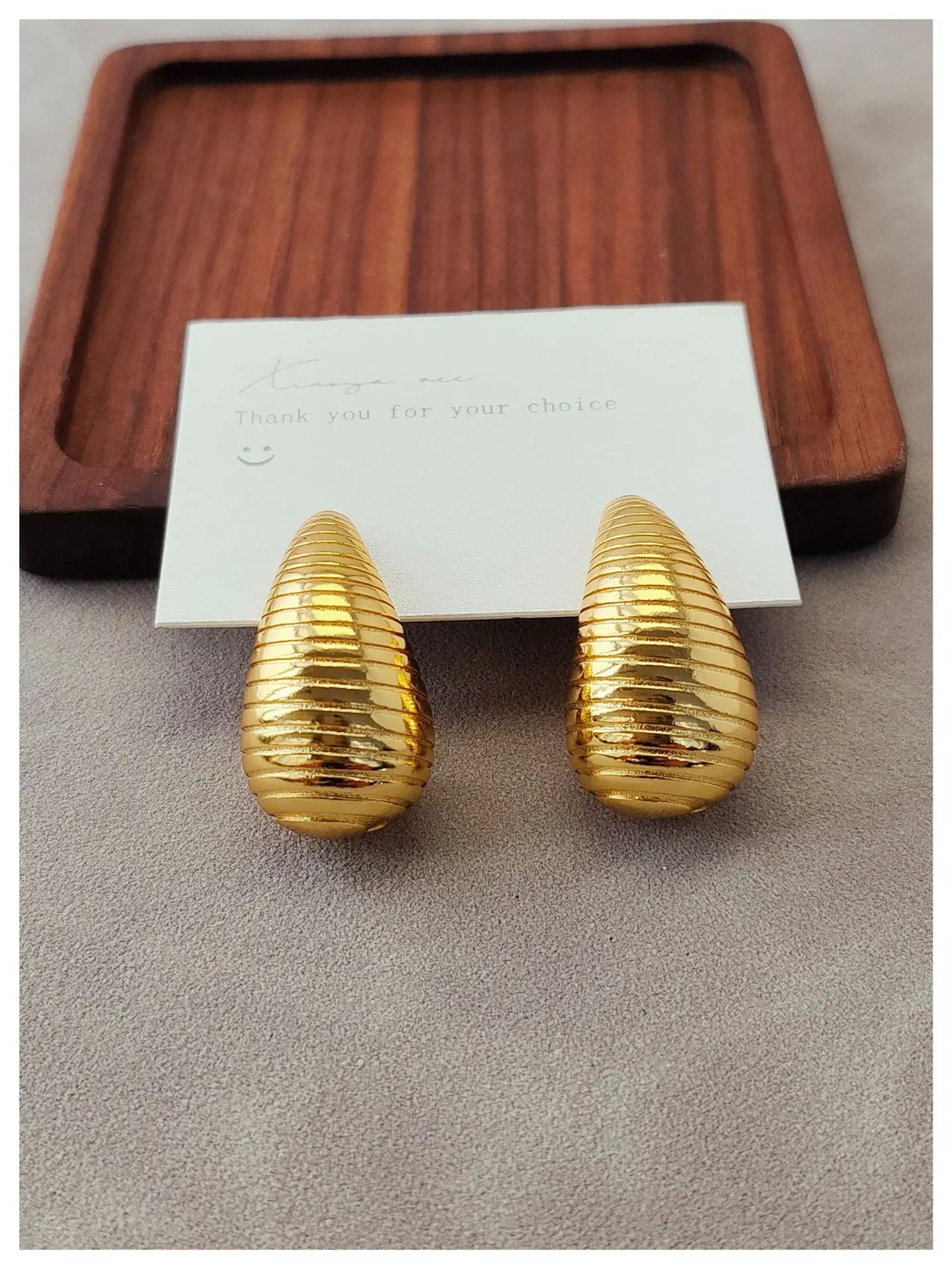 Brass With 18K Half Water Drop Earrings Women Jewelry Punk Party T Show Gown Runway Korean Japan INS