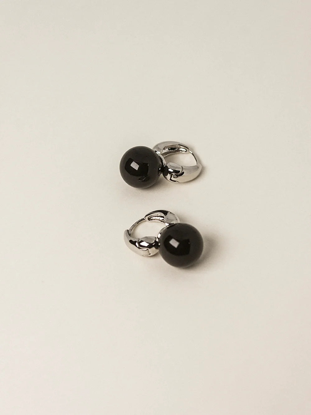 Brass Sweety Black Jade Pearl Earrings Women Jewelry Punk Party T Show Gown Runway Korean Japan INS