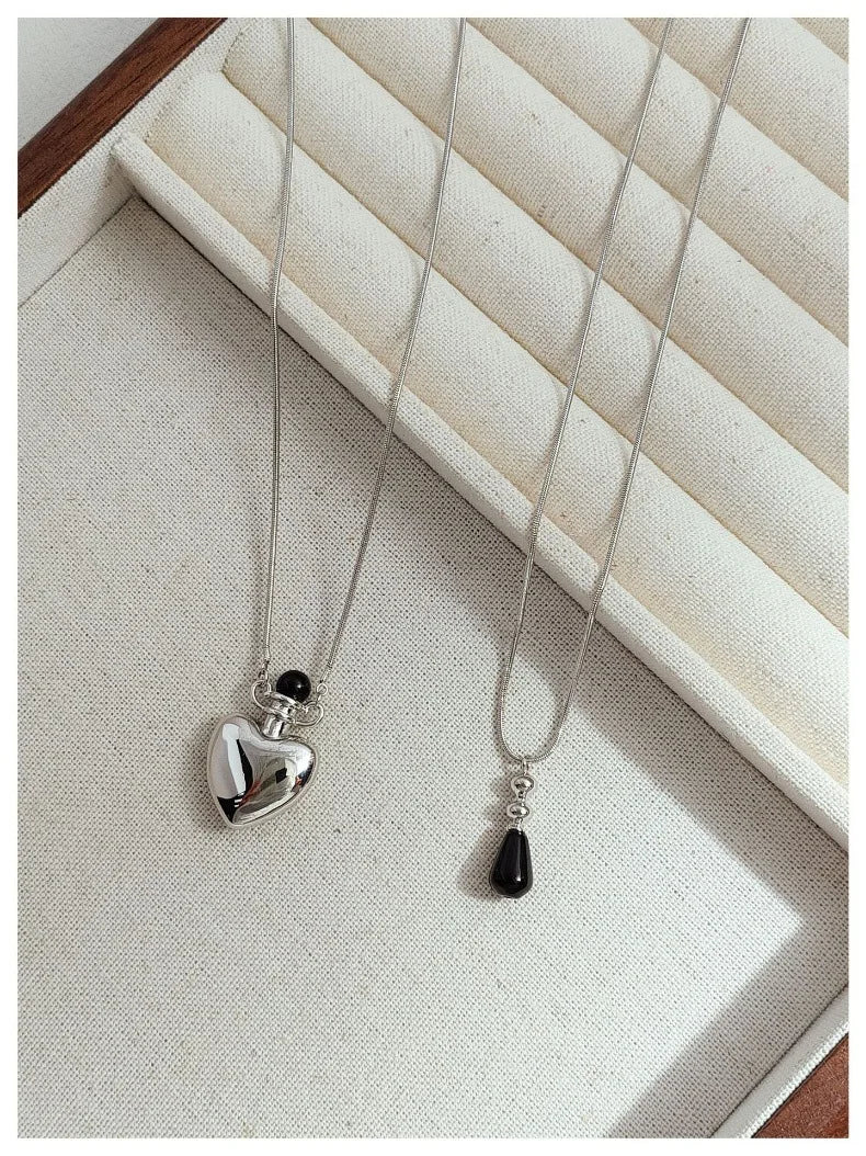 Brass Natural Jade Bottble Pendant Necklace Women Jewelry Punk Designer Runway Rare Gown Boho Japan Korean