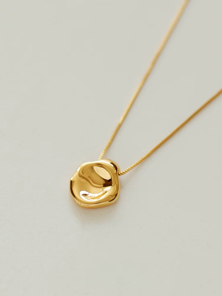 Brass Rugged Beads Box Chian Pendant Necklace Women Jewelry Punk Designer Runway Rare Gown Boho Japan Korean