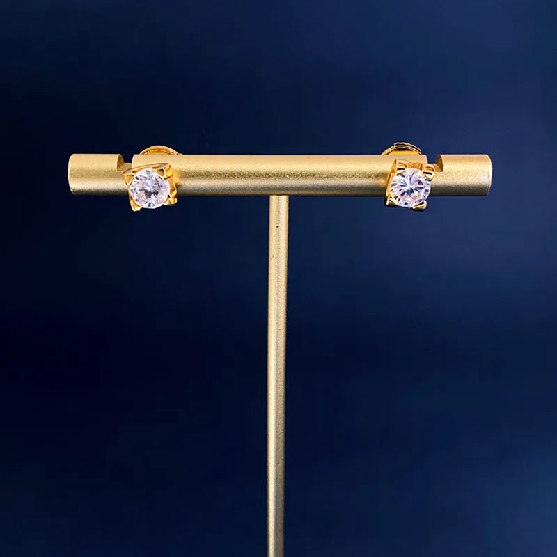 Brass With 18K AAA Zircon Shiny Claw Earrings Women Jewelry Punk Party T Show Gown Runway Trendy  Korean Japan Israel INS