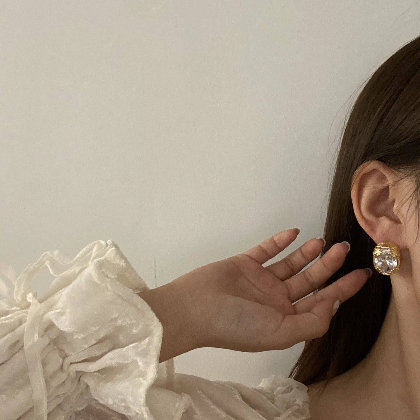 Brass With 18k Gold AAA Zircon Coins Statement Drop Earrings Women Jewelry Party T Show Gown Runway rare Korean Japan Trendy