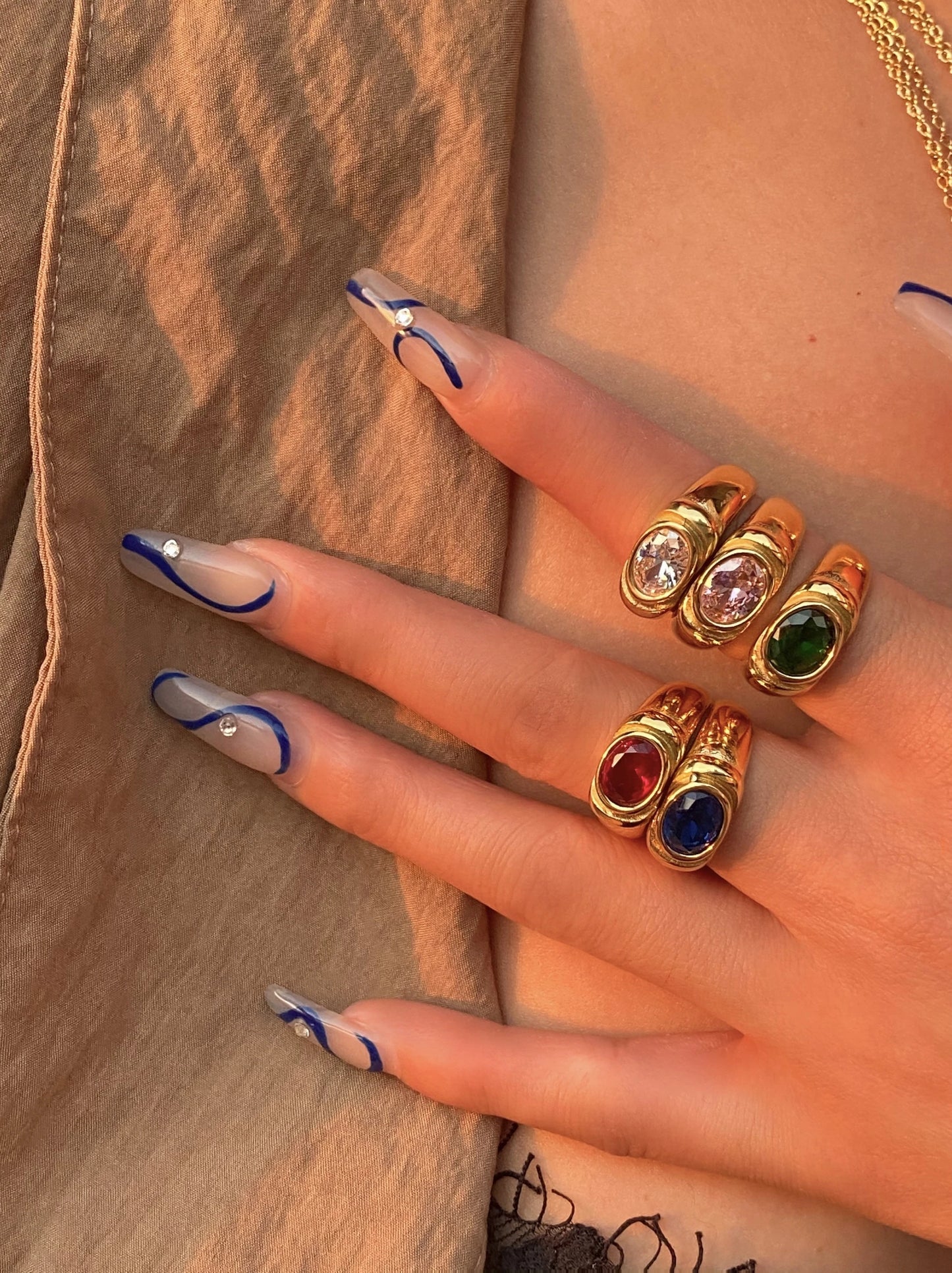 Titanium Colorful Crystal Solid Ring Women Stainess Steel Jewelry Designer T Show Club Cocktail Party Rare Japan Korean