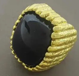 Brass Solid Resin Colorful Ring Women Jewelry Punk Party Designer Club Cocktail  Party Gown Trendy Top Japan