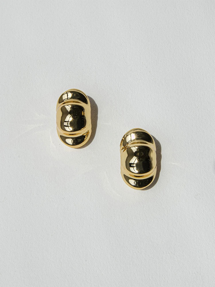 Brass With 18K Gold Claw Hoop Earring Women  Jewelry Punk Designer Club Cocktail  Party Boho Japan Korean