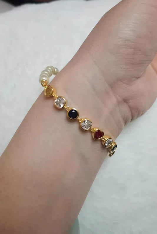 Brass With 18K Gold Half Color Beads Half Faux Pearl Necklace Women Jewelry Punk Designer Runway Rare Gown Boho Japan Korean