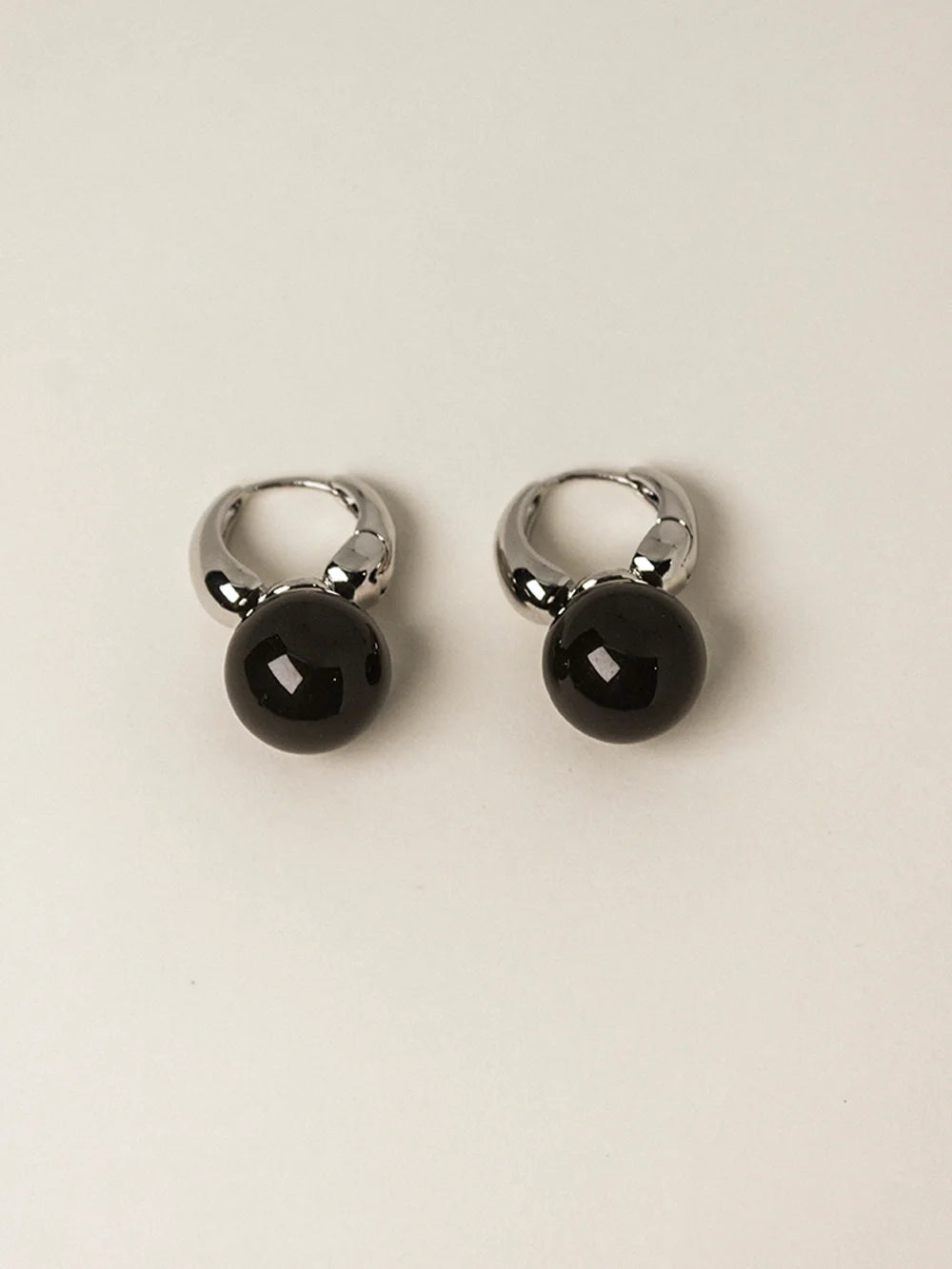 Brass Sweety Black Jade Pearl Earrings Women Jewelry Punk Party T Show Gown Runway Korean Japan INS