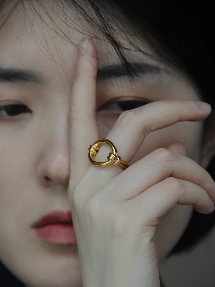 Titanium Cutout Solid Statement Ring Women Jewelry Punk Party Designer Club Cocktail  Party Gown Amazing Gift Trendy Top Japan