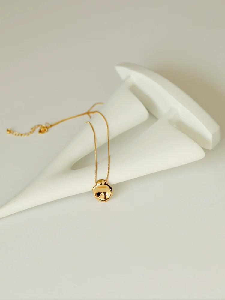 Brass Rugged Beads Box Chian Pendant Necklace Women Jewelry Punk Designer Runway Rare Gown Boho Japan Korean