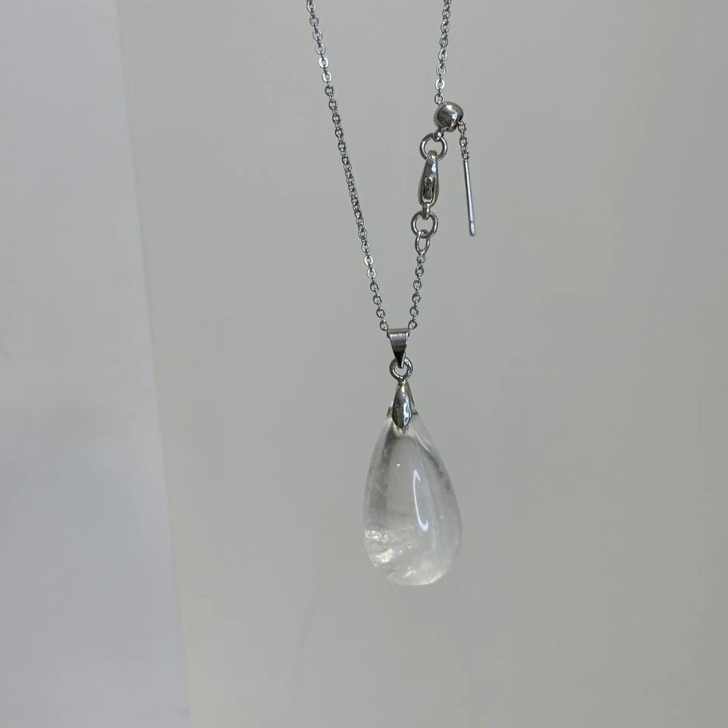 Brass With White Gold Natural White Crystal Drop Earring Women  Jewelry Punk Designer Club Cocktail  Party Boho Japan Korean