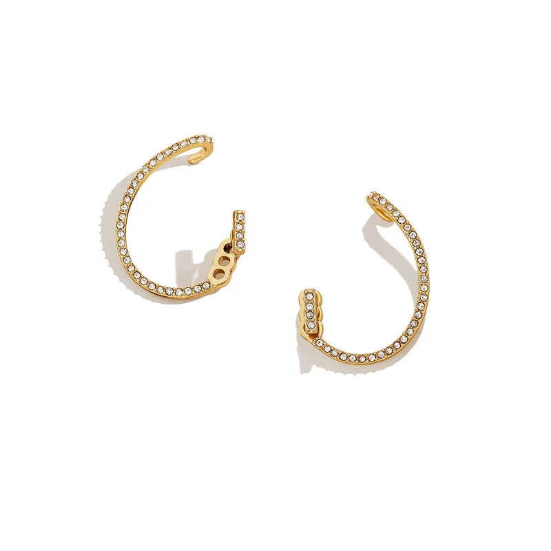 Brass With 18k Gold AAA Zircon Twist Ear Jacke Earrings Women Jewelry Party Boho T Show Gown Runway Rare Korean Japan Trendy INS