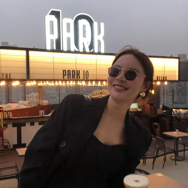 Titanium With 18K Gold Geo Wide Statement Drop Earrings Punk Party Gown Runway T show Gothic  Rare  Korean Japan INS Boho Top