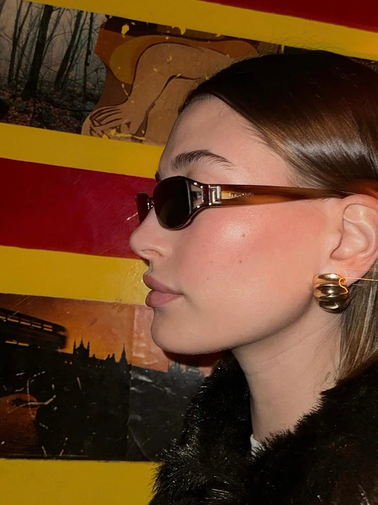 Brass With 18K Gold Claw Hoop Earring Women  Jewelry Punk Designer Club Cocktail  Party Boho Japan Korean