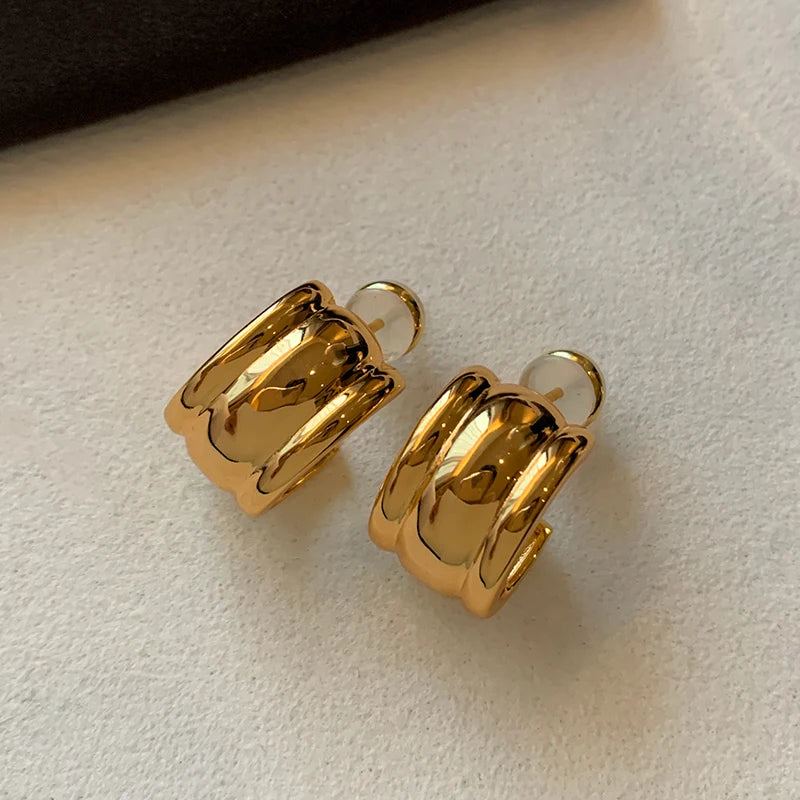 Brass Silver Color Solid Rings Women Jewelry Punk Style Designer Club Cocktail Party Gown Amazing Trendy Boho Korean Japan