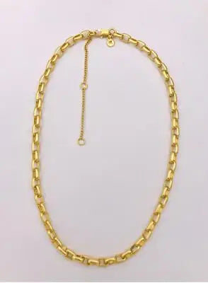 Brass Plated 18K Gold Geo Chained Heart Necklaces Women  Jewelry Punk Party T Show Designer Club Ins Rare Japan Korean Trendy
