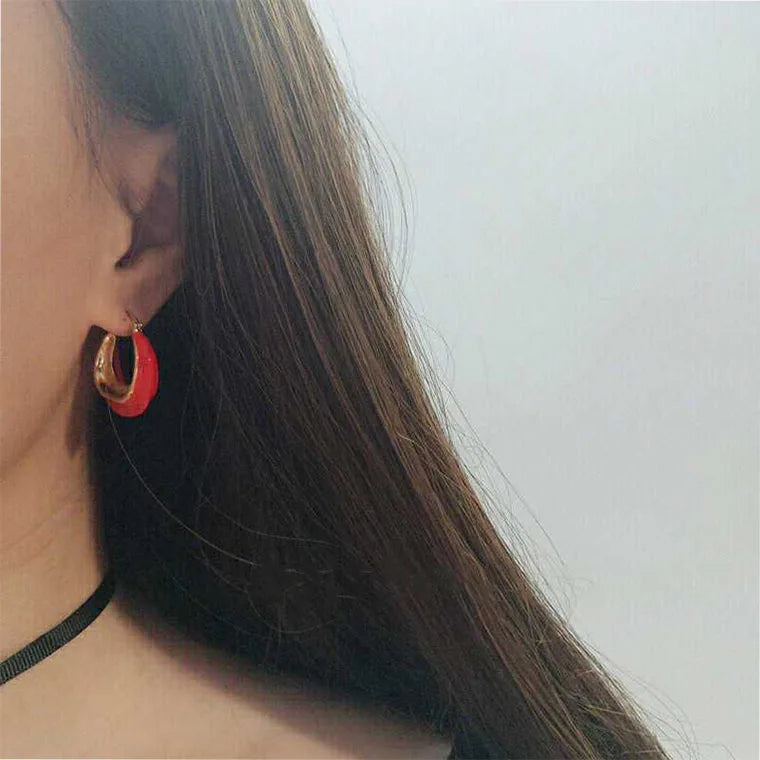 7 Colors Geo Twist Statement Stud Earrings Women Jewelry Punk Party Gown Brincos T Show Runway Rare Korean Japan Style INS
