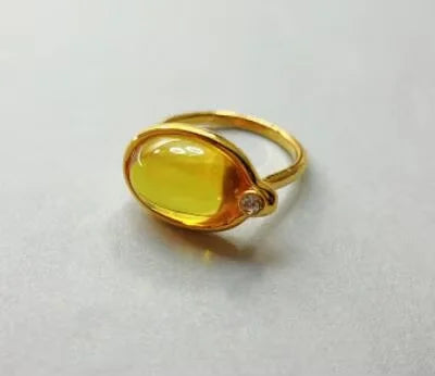 Brass With 18 K Gold Colorful Rhinestone Crystal Ring Women Jewlery Designer T Show Club Cocktail Party Rare Japan Korean