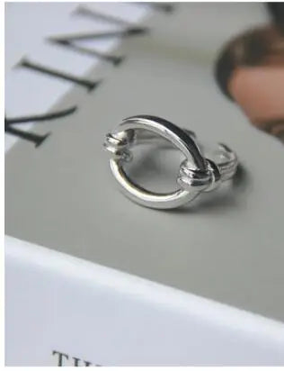 Titanium Cutout Solid Statement Ring Women Jewelry Punk Party Designer Club Cocktail  Party Gown Amazing Gift Trendy Top Japan