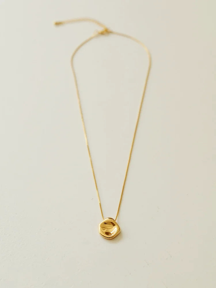 Brass Rugged Beads Box Chian Pendant Necklace Women Jewelry Punk Designer Runway Rare Gown Boho Japan Korean
