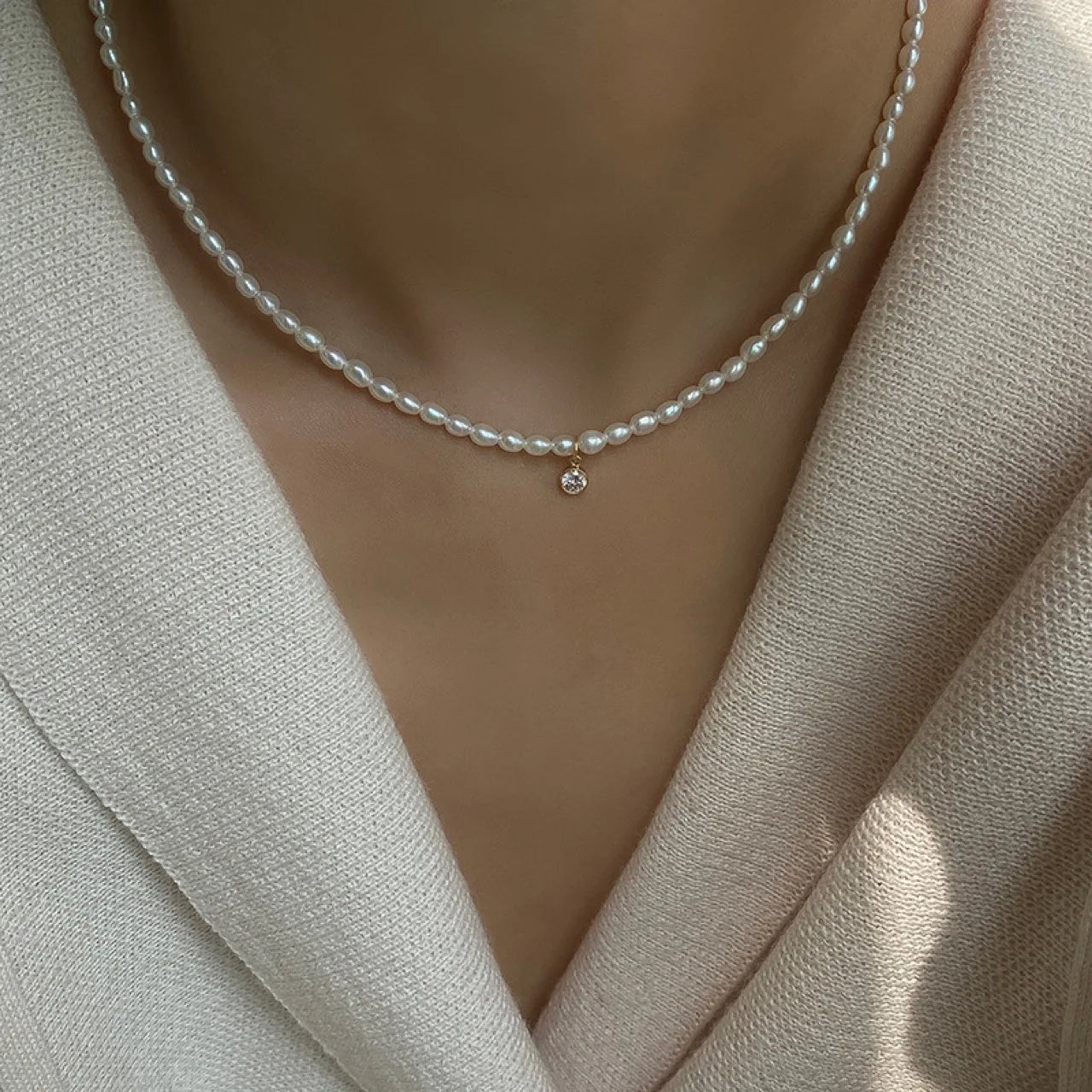 14K Gold Filled Natural Freshwater Pearl AAA Zircon Beads Necklace Women Jewelry Designer T Show Runway Gown  INS Japan Korea