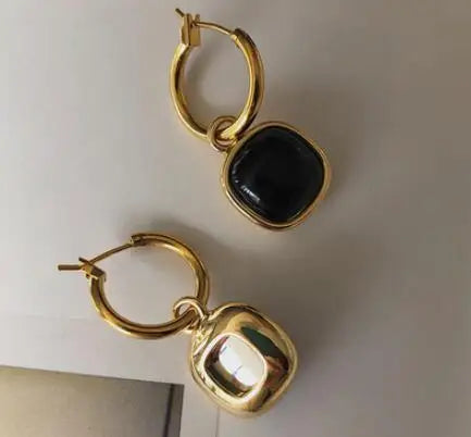 Brass With 18k Gold Candy Color Crystal Statement Drop Earrings Women Jewelry Party Boho T Show Gown Runway Rare Korean Japan