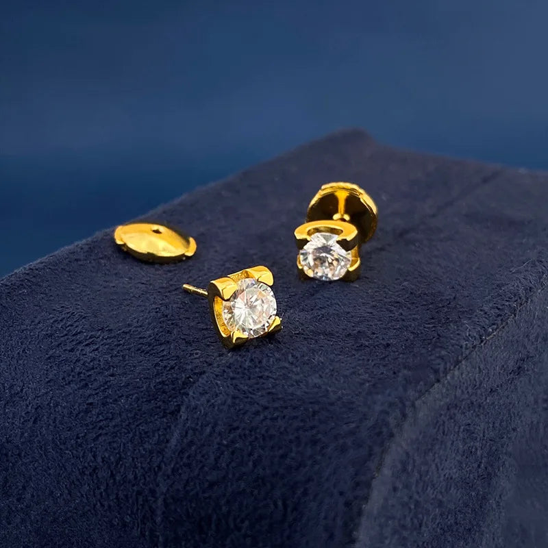 Brass With 18K AAA Zircon Shiny Claw Earrings Women Jewelry Punk Party T Show Gown Runway Trendy  Korean Japan Israel INS