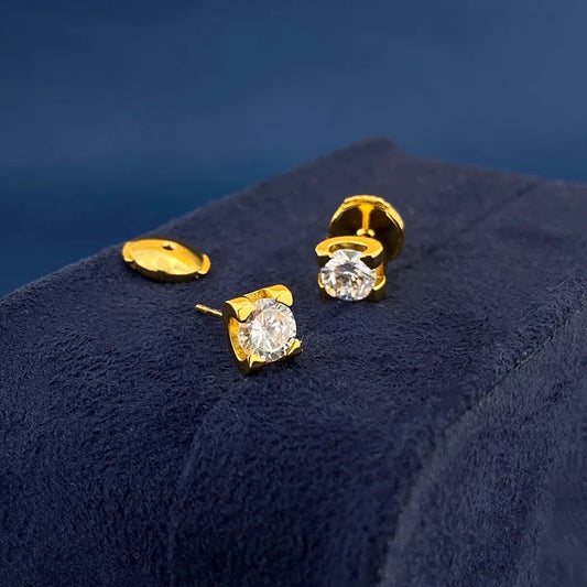 Brass With 18K AAA Zircon Shiny Claw Earrings Women Jewelry Punk Party T Show Gown Runway Trendy  Korean Japan Israel INS