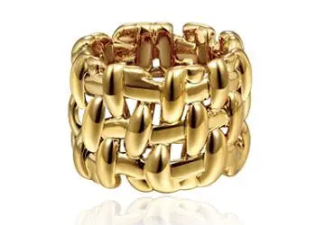 Brass Cutout Braided Stackable Rings Wome  Jewelry Punk Party Designer Runway T show Club Cocktail Party Boho Japan Korean Ins