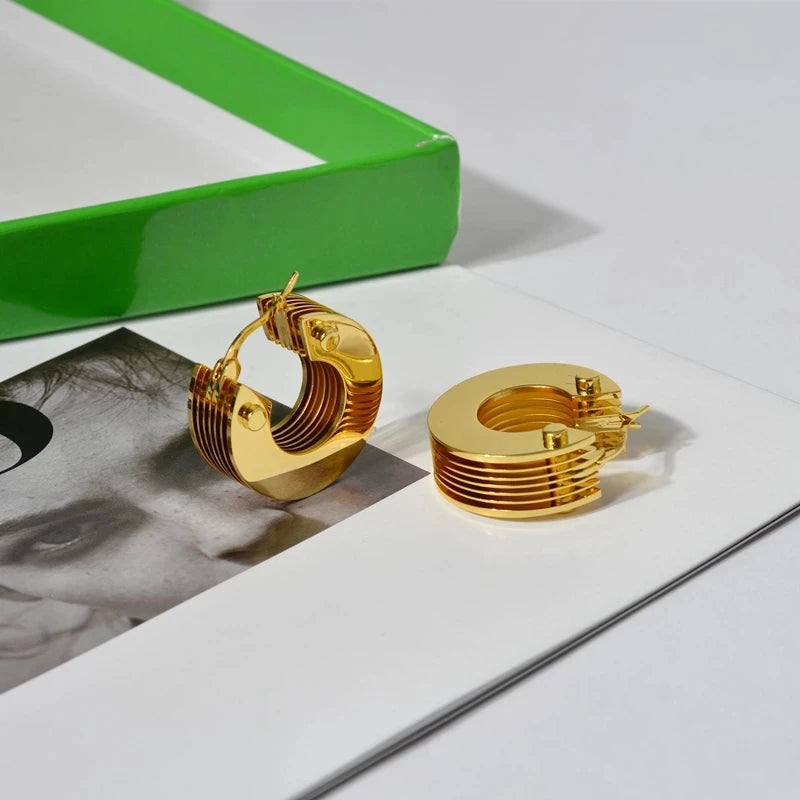 Brass With 18k Gold Top Quality Colorful CC Earrings Women Jewelry Party Boho T Show Gown Runway Rare Korean Japan Stuning