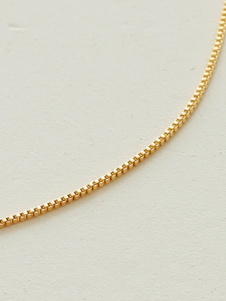 Brass Rugged Beads Box Chian Pendant Necklace Women Jewelry Punk Designer Runway Rare Gown Boho Japan Korean