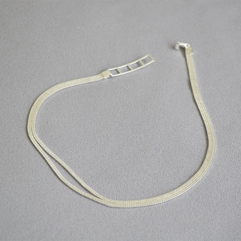 Brass With 925 Sterling Silver Wrap Choker Necklace Women Jewelry Runway Designer T Show Party  Gown Gothic Glam Japan Ins