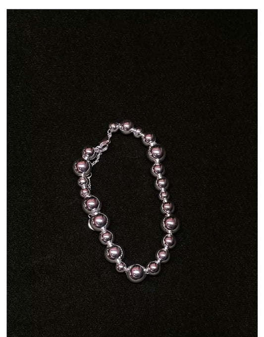 Brass Big Small Ball Chain Choker Necklace Women Jewelry Punk Designer Runway Rare Gown Boho Japan Korean