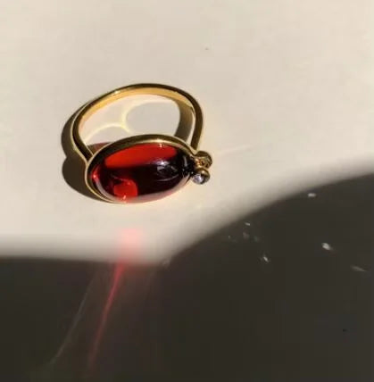 Brass With 18 K Gold Colorful Rhinestone Crystal Ring Women Jewlery Designer T Show Club Cocktail Party Rare Japan Korean