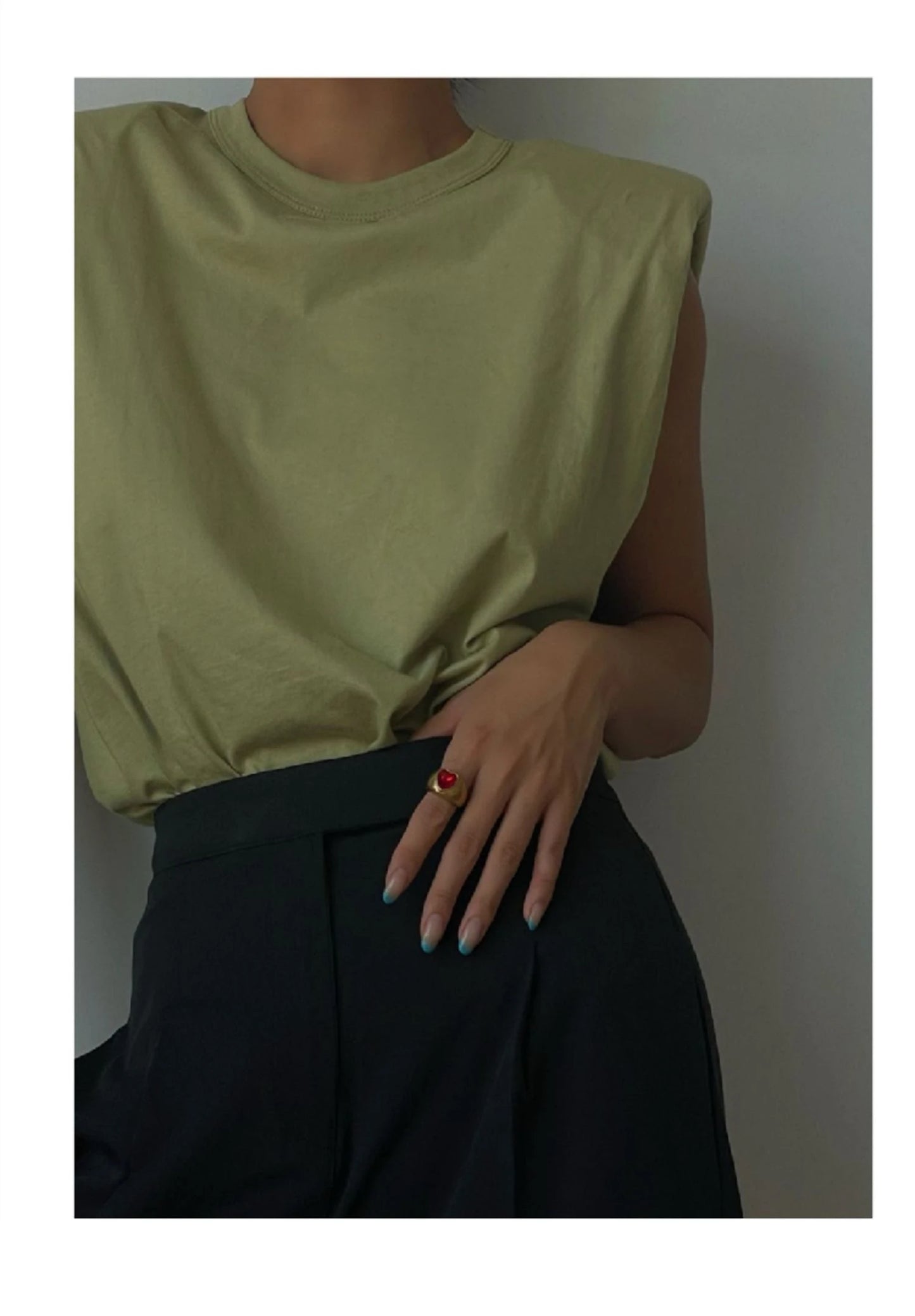 Brass With 18 K Gold Retro Heart Solid Ring Women Jewlery Stuning Designer T Show Club Cocktail Party Rare Japan Korean