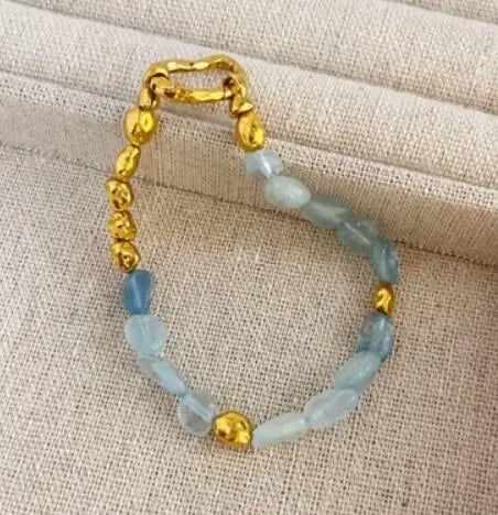 Natural Blue Green Jade Half Beads Choker Necklace Women Jewelry Punk Designer Runway Rare Gown Boho Japan Korean